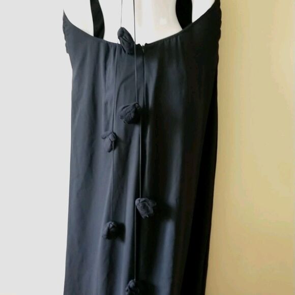 For Love And Lemons Desiree Dress Gown 2X Black Halter Maxi Ruffle Formal New - Picture 7 of 12